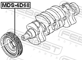 MDS4D68 Febest Демпфер колінвалу