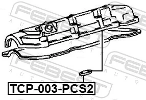 TCP003PCS2 Febest Кільце ущільнювальне свічкового колодязя