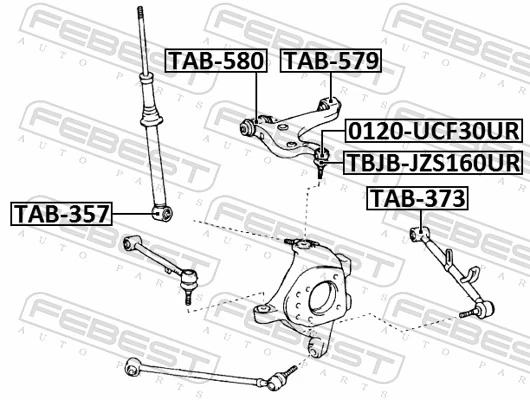 TAB580 Febest Сайлентблок верхнього важеля