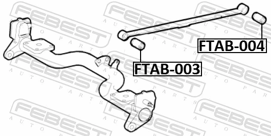 FTAB003 Febest Сайлентблок задньої ресори, передній
