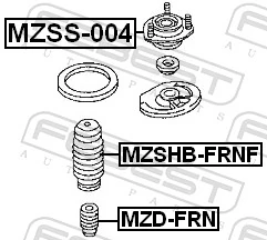 MZSS004 Febest Кріплення переднього амортизатора