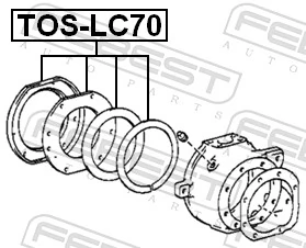 TOSLC70 Febest Ремкомплект шкворня поворотного кулака