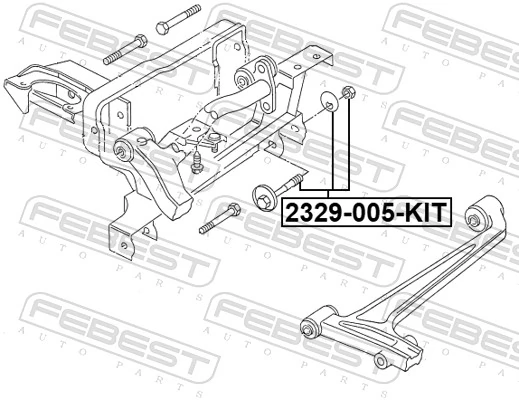 2329005KIT Febest Болт переднього важеля, нижнього