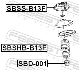 SBSSB13F Febest Кріплення переднього амортизатора