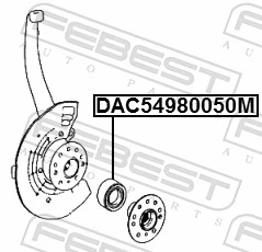 DAC54980050M Febest Підшипник маточини передньої