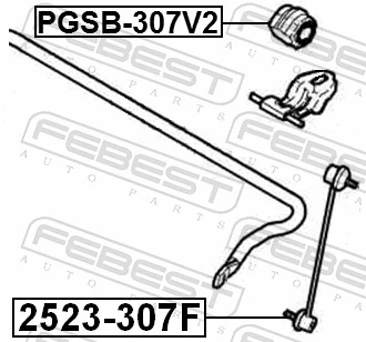 PGSB307FV2 Febest Втулка стабілізатора переднього