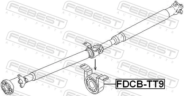 FDCBTT9 Febest Підвісний підшипник карданного валу