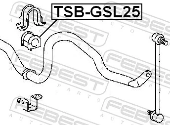TSBGSL25 Febest Втулка стабілізатора переднього