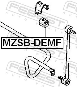 MZSBDEMF Febest Втулка стабілізатора переднього
