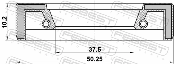 95FAY39501012X Febest Сальник роздавальної коробки, первинного вала