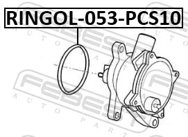 RINGOL053PCS10 Febest Сальник підвісного підшипника переднього проміжного вала
