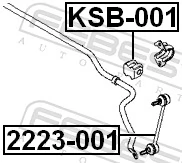 KSB001 Febest Прокладка стабільзатора заднього