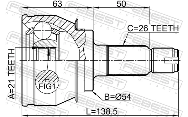 BB5576 Posterparts ШРКШ внутрішній, передній