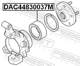 DAC44830037M Febest Підшипник ступиці пер/зад