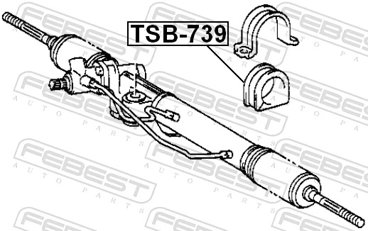 TSB739 Febest Втулка кріплення кермової рейки