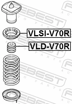 VLDV70R Febest Буфер заднього амортизатора
