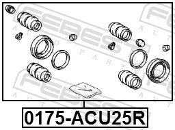 0175ACU25R Febest Ремкомплект заднього гальмівного супорта