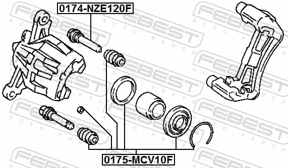 0175MCV10F Febest Ремкомплект гальмівної системи