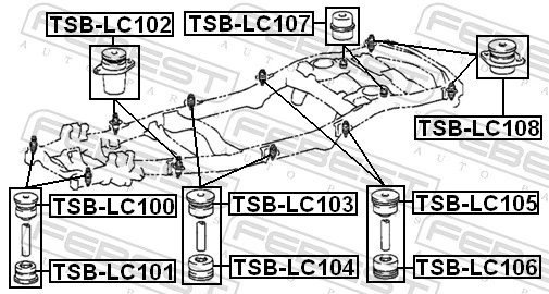 TSBLC108 Febest Кріплення платформи