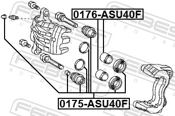 0176ASU40F Febest Поршень гальмівного супорта переднього