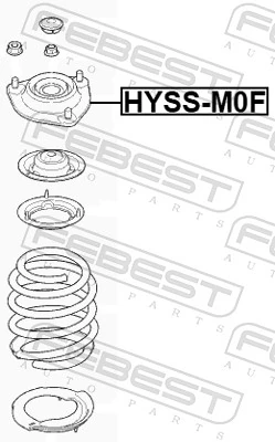 HYSSM0F Febest Кріплення переднього амортизатора