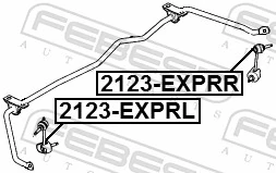 2123EXPRR Febest Стійка стабілізатора, заднього, права