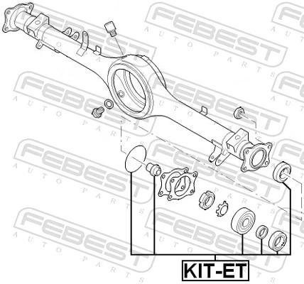 KITET Febest Підшипник ступиці задньої