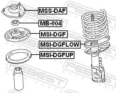 MB004 Febest Підшипник опори амортизатора