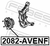 2082AVENF Febest Маточина (передня)