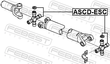 ASCDESC Febest Хрестовина карданного валу