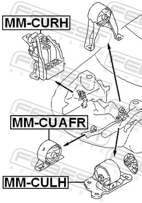 MMCUAFR Febest Подушка передньої опори двигуна