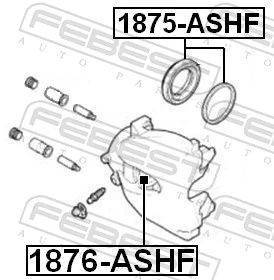 1876ASHF Febest Поршень гальмівного супорта переднього