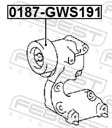 0187GWS191 Febest Натяжна планка поліклинового ременя