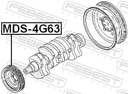 MDS4G63 Febest Демпфер колінвалу