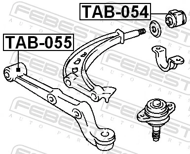 TAB054 Febest Сайлентблок переднього нижнього важеля