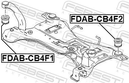 FDABCB4F2 Febest Подушка передньої балки
