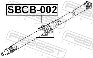 SBCB002 Febest Підвісний підшипник карданного валу