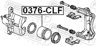 0376CLF Febest Поршень гальмівного супорта переднього