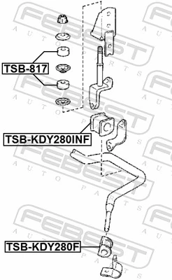 TSBKDY280F Febest Втулка стабілізатора переднього