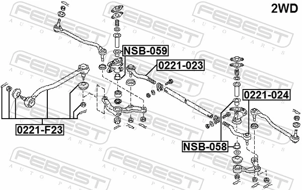 NSB059 Febest Відбійник задньої ресори