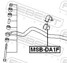 MSBDA1F Febest Втулка стабілізатора переднього