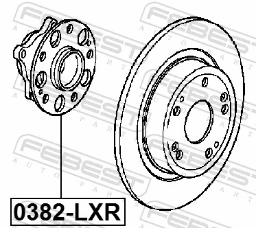 0382LXR Febest Маточина задня