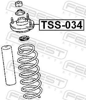 TSS034 Febest Кріплення переднього амортизатора