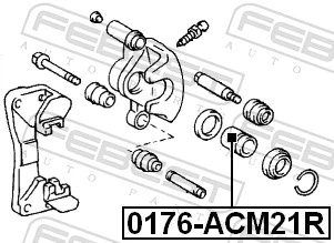 Поршень супорту гальмівного, заднього QB185001MK Quick Brake