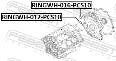 RINGWH012PCS10 Febest Прокладка задньої кришки ГБЦ