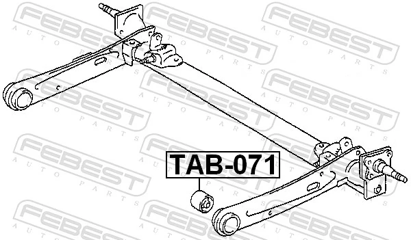 TAB071 Febest Сайлентблок балки моста