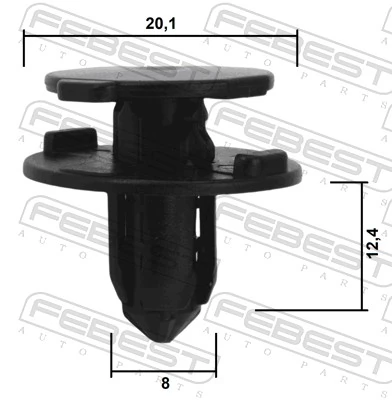 015532DR9A Renault (RVI) Пістон (кліп) кріплення підкрилки переднього крила