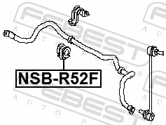 NSBR52F Febest Втулка стабілізатора переднього