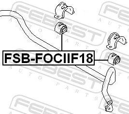 FSBFOCIIF18 Febest Втулка стабілізатора переднього