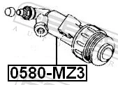 0580MZ3 Febest Циліндр зчеплення робочий